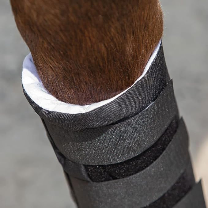 Dura-Tech Quick Wrap No Bow Leg Wraps for Horses | Size 14" | Color Navy | Exceptional Leg Coverage | Versatile Use | Secure and Easy Application | Sold in Pairs