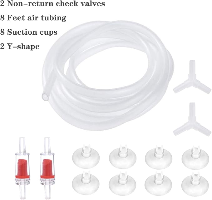 ALEGI 2 Pcs Large Sponge Filter Kit with Airline Tubing, Air Pump Valves, Suction Cups for 125 Gallon Tank