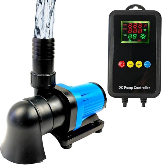 CONQUERALL CHS-3500 DC 24V DC 20W Adjustable Flow Water Pump 920GPH(US) 14.7FT Controlled Return Pump Suitable for hydroponics, aquariums, waterfalls, koi ponds, koi farming, fountains