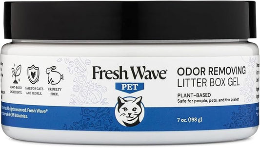 Fresh Wave Odor Removing Litter Box Gel, 7 oz. | Safer Pet Odor Eliminator for Home and Litter Box Area