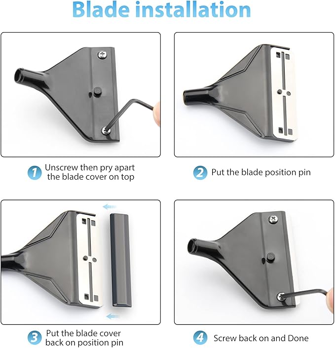 Algae Scraper for Glass Aquariums, Fish Tank Cleaner, Aquarium Algae Scrapers with 10 Stainless Steel Blades.