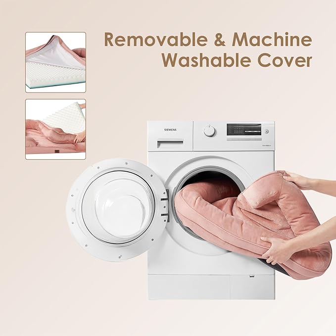 EHEYCIGA Orthopedic Dog Beds for Extra Large Dogs, Waterproof Memory Foam XL Pet Bed with Sides, Non-Slip Bottom and Egg-Crate Foam Big Dog Couch Bed with Washable Removable Cover, Dusty Pink