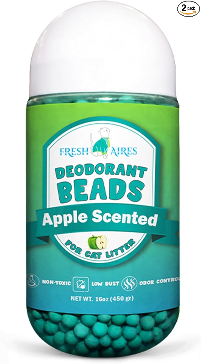 Deodorant Beads - Area Deodorizer for Cat Litter Boxes, Low-Dust, Non-Toxic, Superior Odor Control, Pet-Safe, Cleaner Air