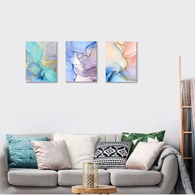 Abstract Wall Decor For Living Room Large Size Canvas Wall Art Paintings For Bedroom Colorful Color Abstract Wall Artworks Pictures For Office Decor Bathroom Home Decorations Art 3 Piece 20x28