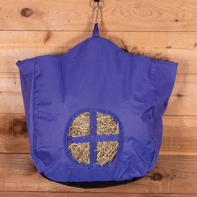 Dura-Tech Nylon Hay Bag for Horses | Color Burgundy | Enhances Digestion with Slow Consumption | Minimizes Hay Waste | Extremely Durable 600 Denier PVC Construction