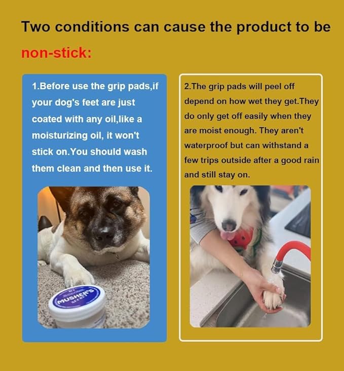 Dog Paw Pads Anti-Slip Grips,Dog Paw Protectors for Senior Dogs on Hot Pavement,Provides Traction to Keep Them from Slipping on Smooth Floors 12 sets-48 Pads Black L