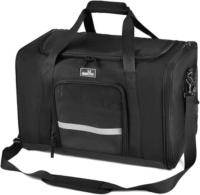 Dog Carriers for Small Dogs, Cat Carrier Travel, Expandable, Collapsible, 900D High Density Oxford Cloth, Wear-Resisting, Anti Tearing, Reflective Tape,Safety Lock Zipper