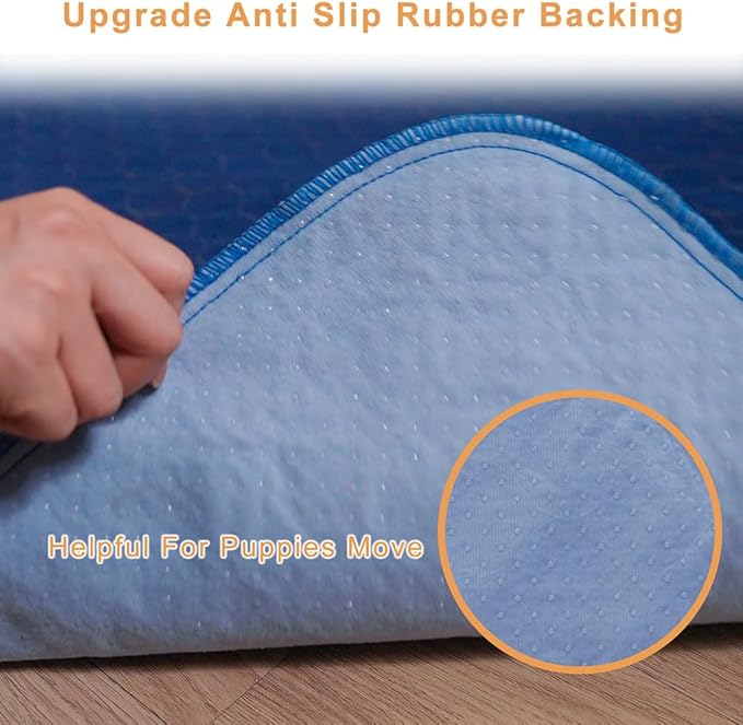 2Pack Pee Pads for Dogs Washable 53”x53”, Extra Large Puppy Pads Waterproof, Super Absorption, Anti Skid for Whelping Training