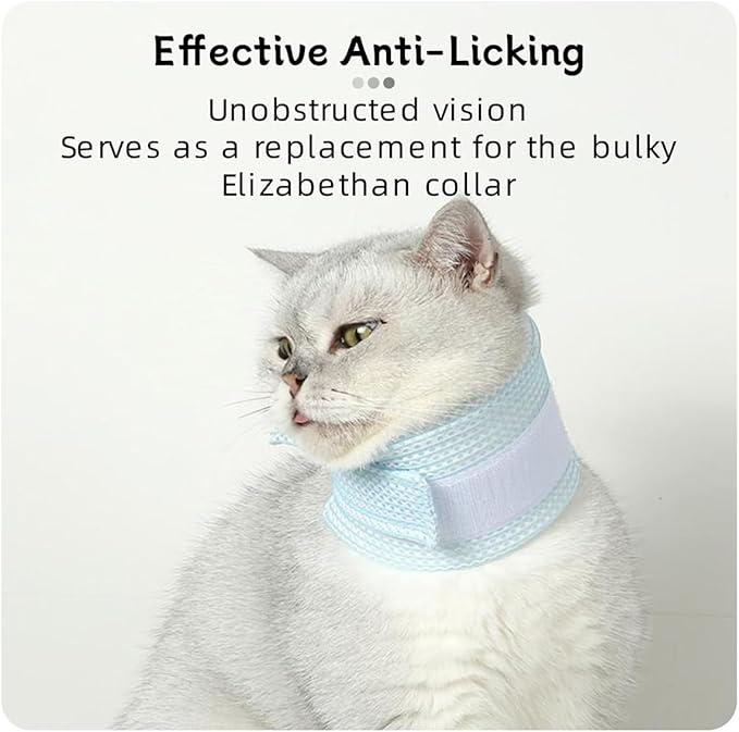 Cat Neck Brace Cover - Breathable & Adjustable Elizabethan Collar for Post-Surgery Recovery Anti-Scratch Anti-Lick Protection, Cervical Cone for Small Medium Large Dogs Puppies Kittens (Large,Pink)