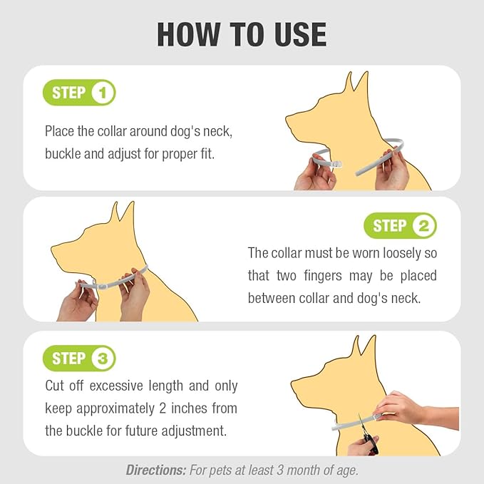 EcoVenger Flea & Tick Collar Repellent 2-Pack White, Fits Both Dogs & Cats, Built-in Pant-Based Formula Strong Repellency Slow Release, Lasting Deterrence and Protection, Pleasant Aroma, Waterproof