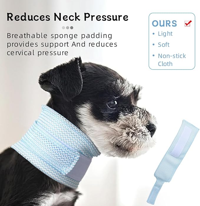 Cat Neck Brace Cover - Breathable & Adjustable Elizabethan Collar for Post-Surgery Recovery Anti-Scratch Anti-Lick Protection, Cervical Cone for Small Medium Large Dogs Puppies Kittens (Large,Pink)