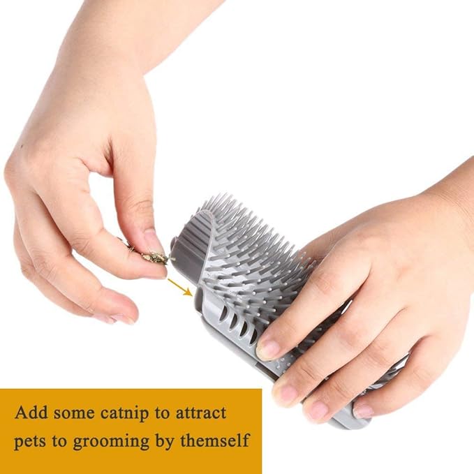 3.0 Softer Cat Self Groomer with Catnip, Dog Cat Corner Groomer,Wall Corner Scratcher Comb,Grooming Massage Brush, Perfect Scratch Massager Tool for Long & Short Fur Kitten/Puppy (2 Pack)
