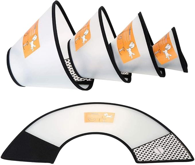 2 Pack Cat Cones to Stop Licking, Pet E Collar Pet Cone for Kitten Cones After Surgery, Cat Elizabethan Collar Puppy Head Cone Recovery Cone for Cats Kitten Puppy (Size M, 6#)