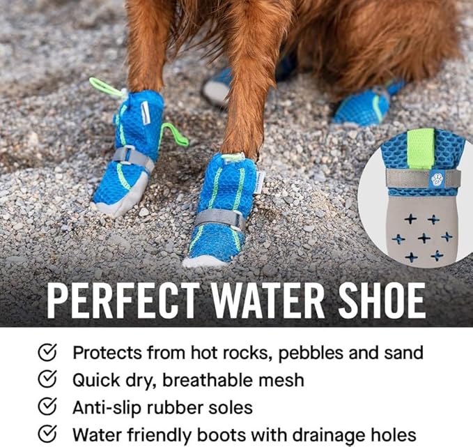Canada Pooch Dog Boots for Hot Pavement - Dog Boots & Paw Protectors with Anti Slip Rubber | Water Friendly, Breathable Dog Shoes for Hot Days, Great for Dogs Neon Pink - Size 6