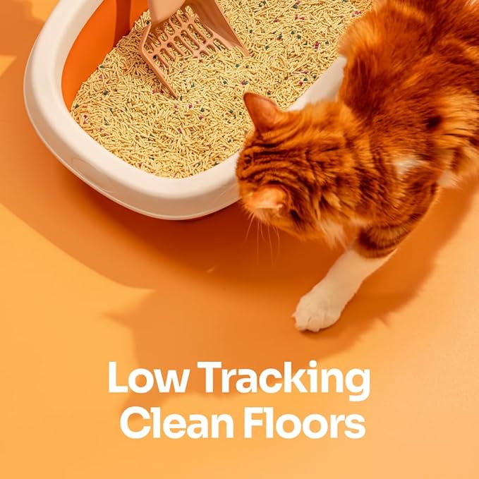 5 in 1 Mixed Cat Litter – Clumping, Flushable, Ultra Absorbent & Fast Drying | 100% Natural, Dust-Free, Low Tracking | with Activated Carbon for Superior Odor Control (5.5 lbs × 2 Bags)