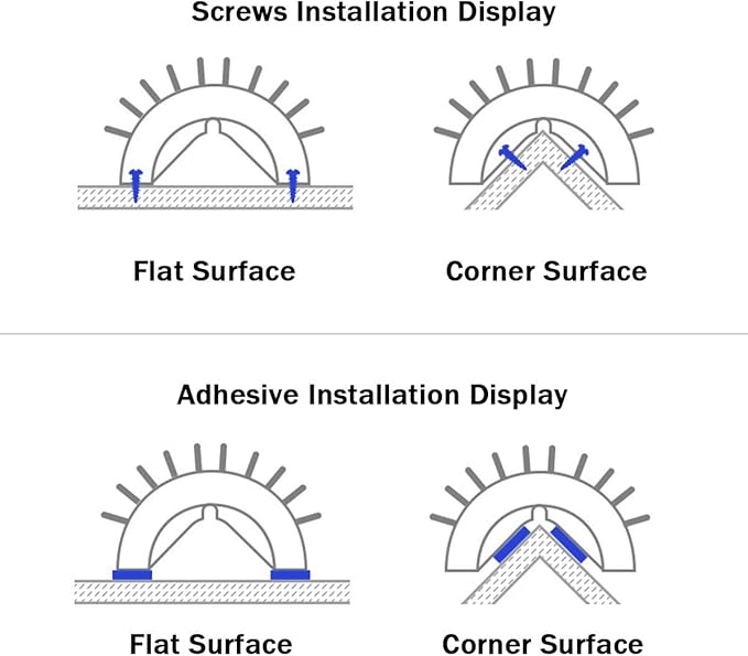 4 Pack Cat Self Groomer with Catnip Pouch,Cats Corner Massage Comb Grooming Brush Tool for Kitten Puppy (2 Black/2 Grey)