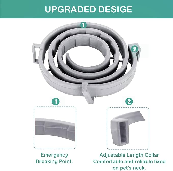 Flea Collar for Dogs, Flea and Tick Prevention for Dogs Collar, Dog Flea and Tick Treatment, 2 Collars, 12 Months Prevention, One Size Fits All