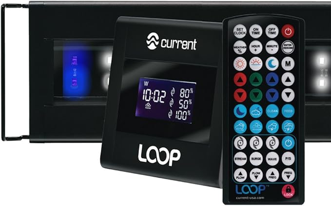 CURRENT USA 72" Inch Orbit Marine IC LED Saltwater Reef Marine Aquarium Light | 24 Hour IR Lighting & eFlux Wave Pump Control | Adjustable Color Spectrum for Fish Tank (4108)