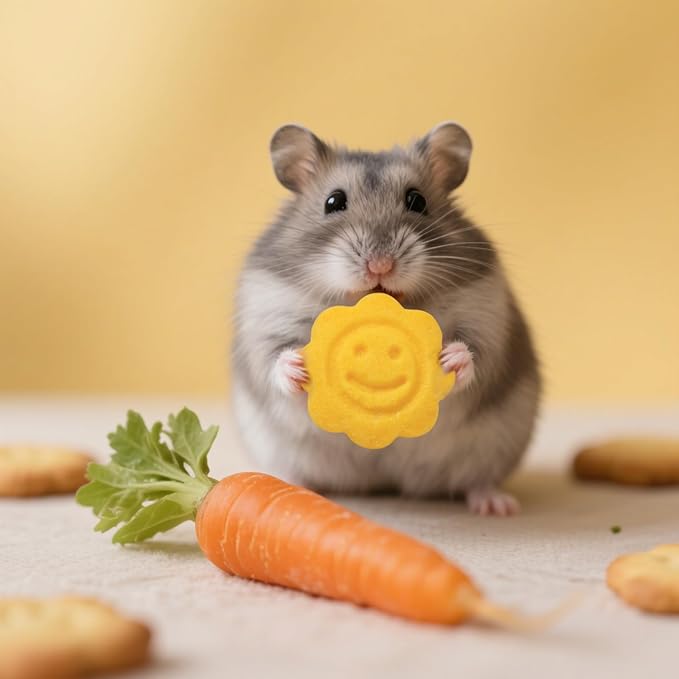 Abizoo 3 Vegetable Chews Treats: Grain Free Natural Snacks with Beet, Carrot, Spinach for Hamsters, Rabbits, Guinea Pigs & Gerbils Crunchy for Digestive Support & Dental Health 1.76oz/50g