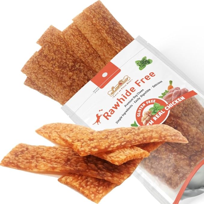 Chicken Dog Chew Chips, Puffed Human Grade Chicken Dog Treat, Rawhide Alternative, Easy to Digest 12pcs/Pack