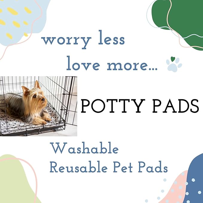Caldwell's Pet Supply Co. 24x36 Potty Pads, Washable Pee Pads for Dogs, Reusable Pee Pad for Dogs, Puppy Potty Mat, Whelping Rug, Reusable Puppy Mat, Waterproof Rug for Dog, Medium (Set of 2)