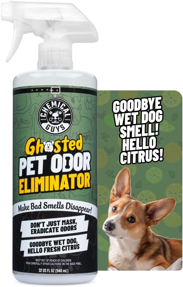 Ghosted Pet Odor Eliminator, Refresh Your Home, Car, Office, & More, from Chemical Guys (32 Fl Oz) - Fresh Citrus Scent - PCS10232