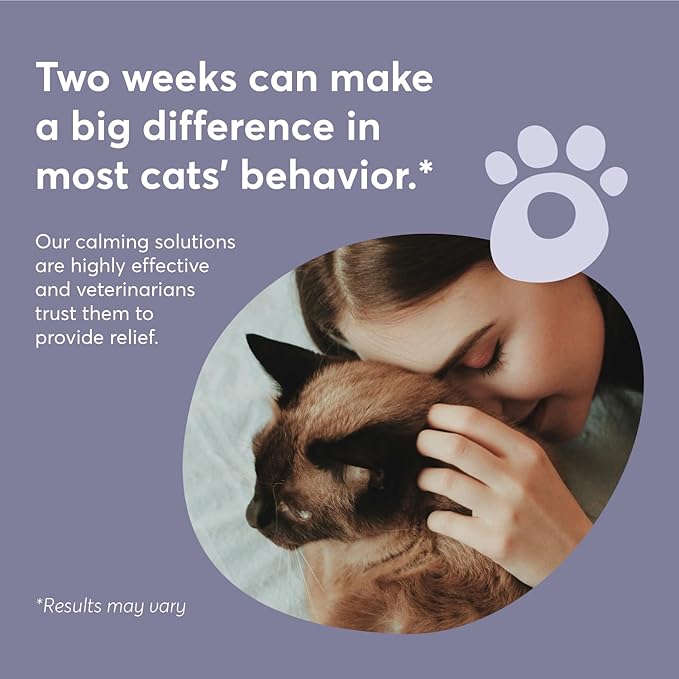 Cat Calming Diffuser Refills – Long-Lasting 30-Day Formula with Pheromones for Stress Relief, Relaxation, and Anxiety Reduction in Cats Easy to Use – (2 Diffusers + 2 Refills)