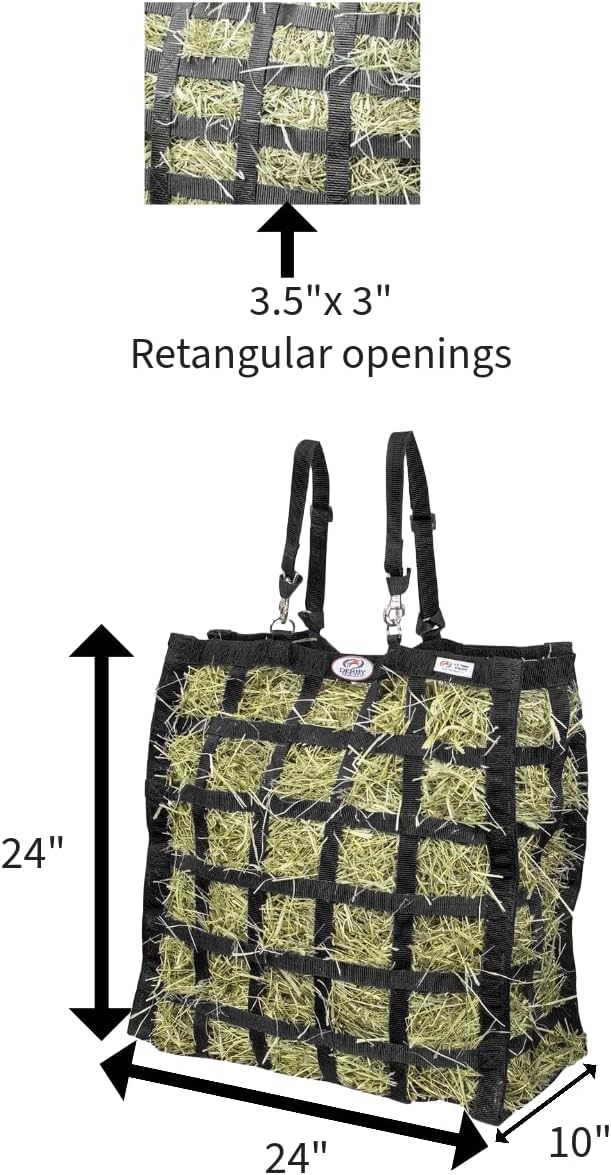 Derby Originals Easy Feeder Horse Hay Bag with Super Tough Bottom and 1 Year Warranty, red, 3"x3.5"