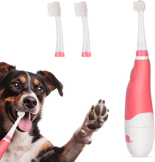 Dog/Cat Electric Toothbrush, Pet Electric Toothbrush with Searchlight/Soft Bristles, Suitable for Small Dogs and Cats