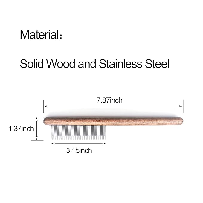 Cat comb,dog comb,Solid Wood Pet Comb Grooming Tool for Cats,Dogs and rabbits…