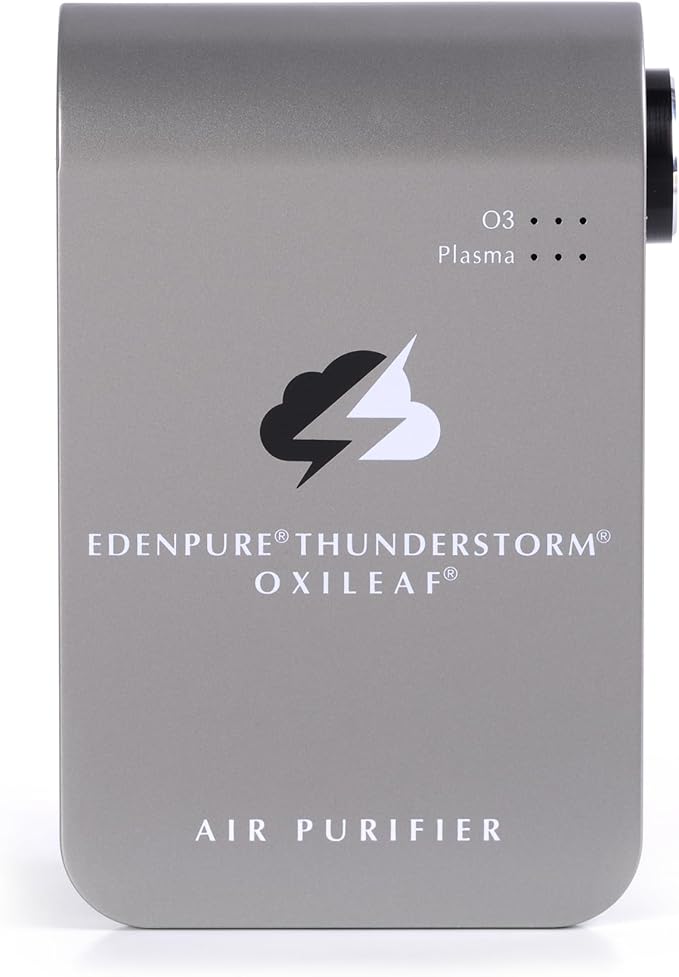 EdenPURE Thunderstorm III Air Purifier – Small Plug-In Ozone Generator & Ionizer – Eliminates Odors, Pet Smells, Smoke, Mold – Filter-Free Portable Cleaner for Home, Travel, Car, Office Use