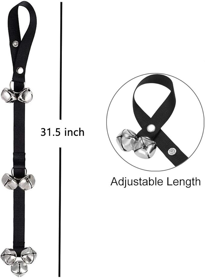 Dog Doorbells for Potty Training/Door Knob/Go Outside, Premium Quality Dog Bells, 7 Extra Large Loud 1.4 DoorBells, Adjustable Door Bell, Training Your Puppy The Easy Way