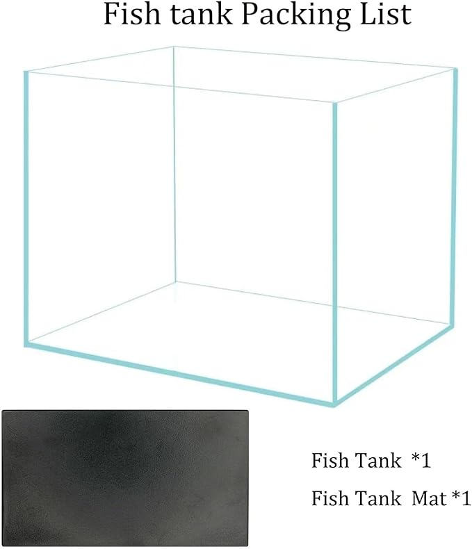 5 Gallon Glass Fish Tank, Easy to Maintain Small Aquarium for Betta/Goldfish/Snails/Shrimp and Aquatic Planting.
