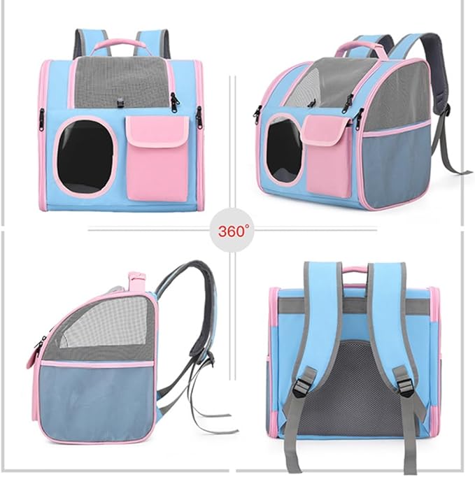 Cat Dog Carrier Backpacks,Pet Backpack Carrier, Bubble Backpack Pet Carriers with Breathable Mesh for Cats Small Dogs Puppies Animals for Travel, Hiking, Camping or Outdoor Use (Yellow)