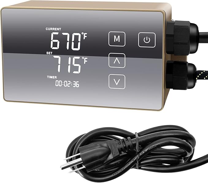 Digital LCD Temperature Controller, User-Friendly Operation, Gloden, 110V, HTHC04G-US-PID