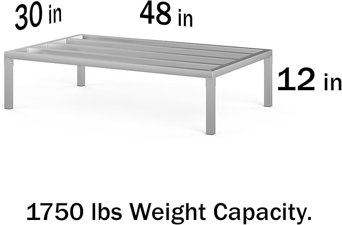 30 in X 48 in. Aquarium Stand | Industrial Style Aluminum Fish Tank Base with Open Frame Design