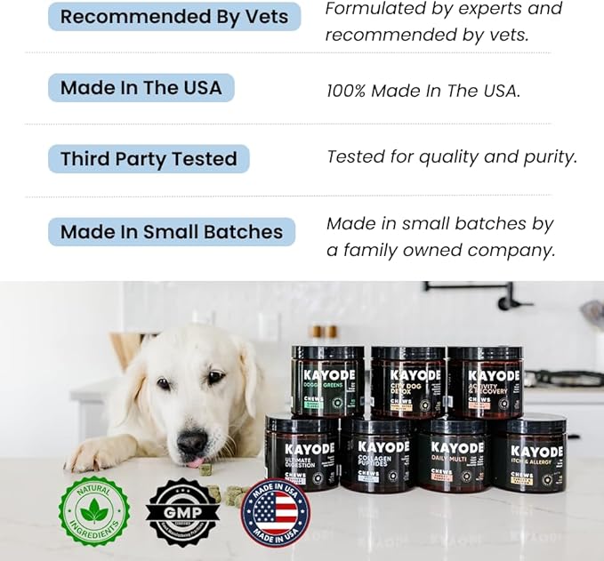 Collagen Puptides - Collagen for Dogs | Premium Dog Joint Supplement | 2X The Amount As Liquid Droppers | Great for Senior & Adult Dogs. Includes Omega 3.