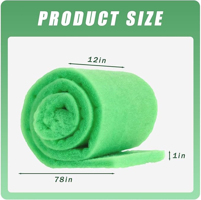 2PC Aquarium Filter Media Floss - 12"x78" (13ft per Roll) Total 12ft - 1" Thick Premium Polyester Filter Pad for Fish Tank - Mechanical Filtration, Crystal Clear Water, Fits Most Filters