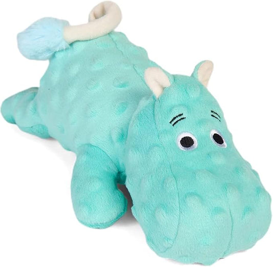 DODODOLA Cute Stuffed Hippo Dog Toys Squeaky Dog Toys with Crinkle Paper Dog Plush Toys for Large Breed Dog Chew Toys for Small, Medium, Large Dogs