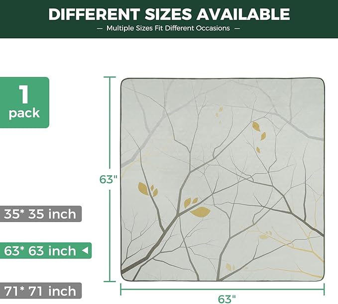 FXW Washable Pee Pads for Dogs, Puppy Pads with Super Absorbent, Specifically Designed for FXW Rollick/Homeplus 24 inch 8 Panels Dog Playpen, 63" Square, Branch, 1 Pack