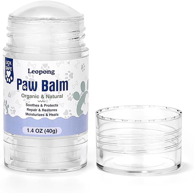 Dog Paw Balm, Moisturizer & Protection for Cracked Dry & Damaged Paws, Nose & Elbows Natural Lick Safe Dog Nose Balm