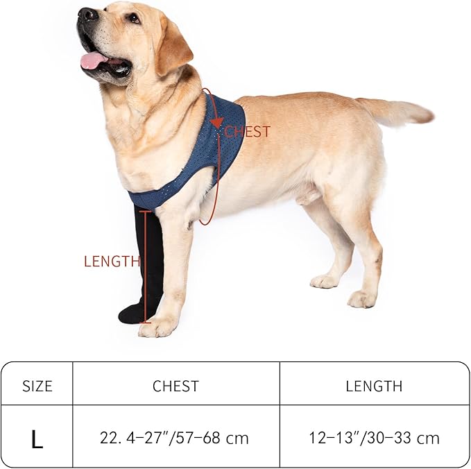 COODEO Dog Socks to Prevent Licking Paws, Healing Boots & Paw Protectors with Non-Slip Bottoms for Wound Protection, Waterproof Sleeve Shoes for Licking（Purple，L_Left