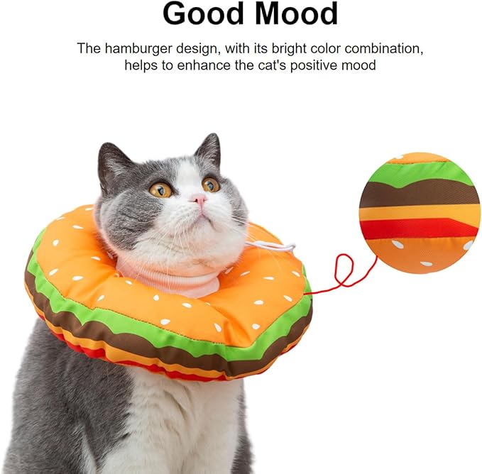 EWES Cat Cone Collar Soft L Size Alternative Neck Cones to Stop Licking Kitten Comfy Elizabethan Collars After Surgery Neuter Dog Donut Collar for Pet e Collar Recovery Shame