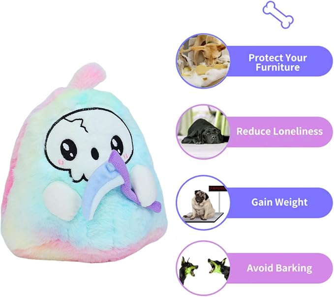 DODODOLA Dog Toys Puppy Toys Cute Squeaky Dog Toy with Crinkle Paper Stuffed Plush Halloween Dog Toys for Small Medium Large Dogs