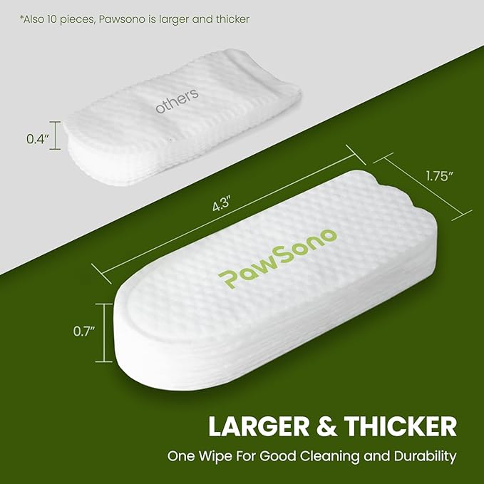 Dog Ear Finger Wipes for Dogs & Cats, 150 Count