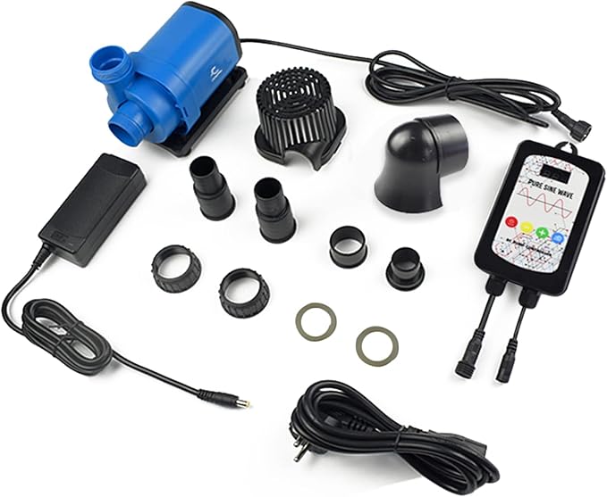 CONQUERALL 2110GPH 40W 16.5ft DC Return Pump with Controller CHS-8000 24V Circulation 3 Year Warranty for Ponds Gardens Fountains Sump Marine Aquaculture Aquariums