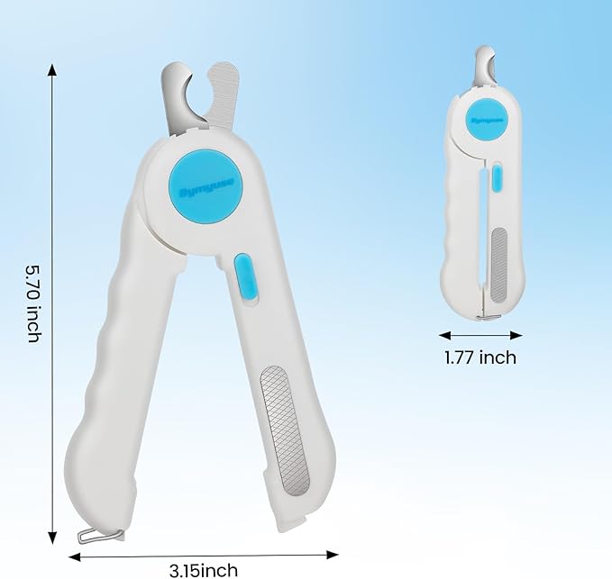 Cat Dog Pet Nail Clippers with Light, Llluminates Cat Dog Nails or Bloodline,Safety Pet Nail Clipper for Dogs, Cats, Rabbits Sharp No Nail Splitting