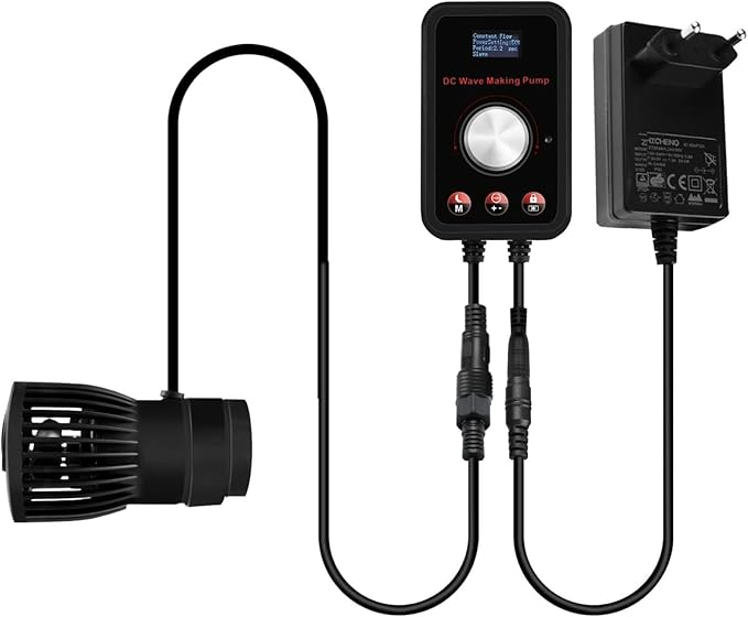 CONQUERALL 28W DC 24V Wave Maker 660-4700GPH Marine Aquarium Reef Powerhead 10-Speed Flow Controllable Multi Wave More Energy Saving Suit for Tropical Fish and Reef Tank