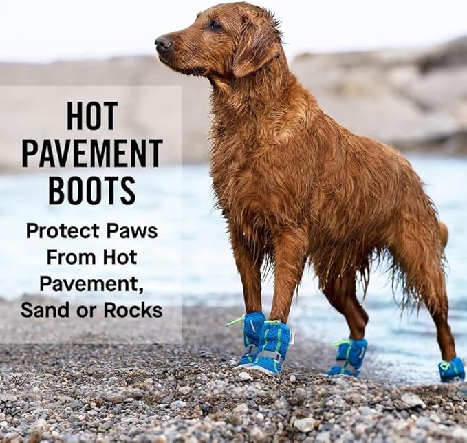 Canada Pooch Dog Boots for Hot Pavement - Dog Boots & Paw Protectors with Anti Slip Rubber | Water Friendly, Breathable Dog Shoes for Hot Days, Great for Dogs Grey - Size 6