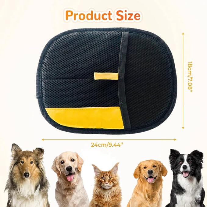 2025 Upgrade Pet Hair Remover Electrostatic Gloves, Reusable Pet Hair Removal Glove for Cats & Dogs, Premium Cat & Dog Hair Remover Mitt for Couch Furniture Carpet Car Seat (3)